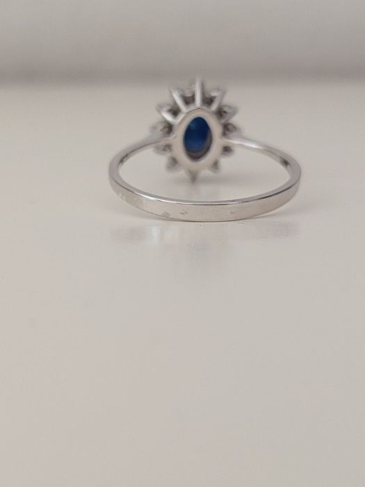 Inel safir și diamante naturale