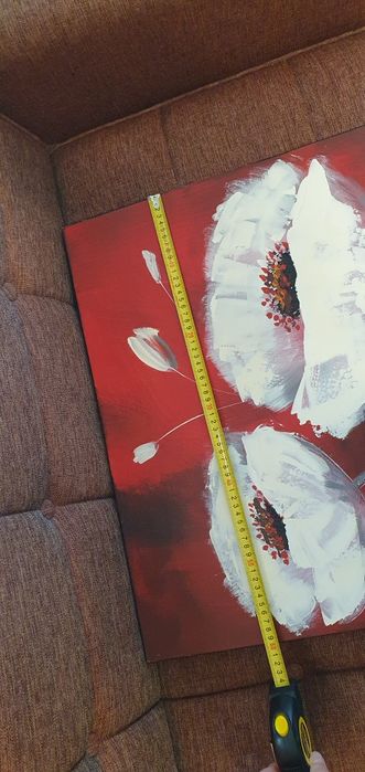 Tablou pictat pe panza, acrilice 60x60 cm