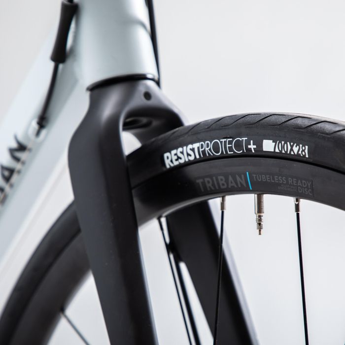 Bicicletă de șosea Rc120 Disc Gri - produs resigilat Decathlon
