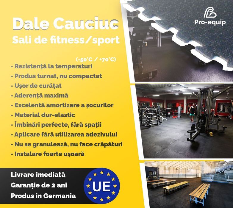 Dale cauciuc (pardoseala/podea) sali de fintess/sport-calitate Germana