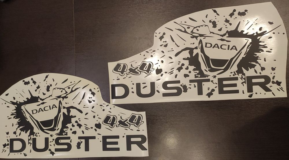Set stickere autocolant Dacia Duster logo