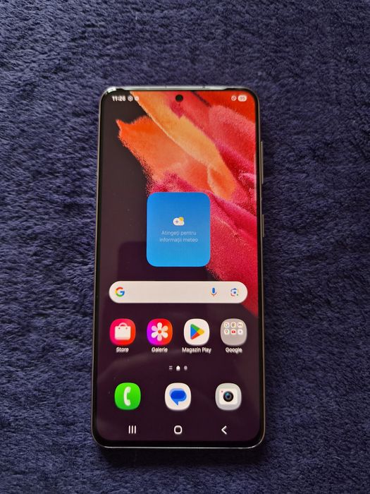 Samsung  S21 5G  128 gb 8gb
Telefonul arata impecabil,
Este liber de rețea,
Funcționează excelent,
Cu husă și cablu,