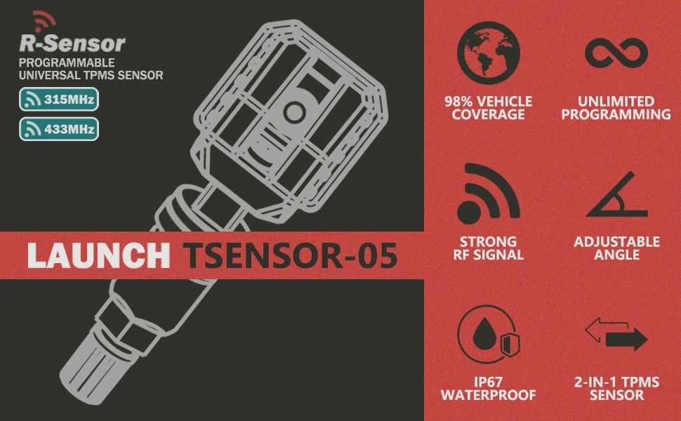 Универсални програмируеми TPMS сензори Launch
