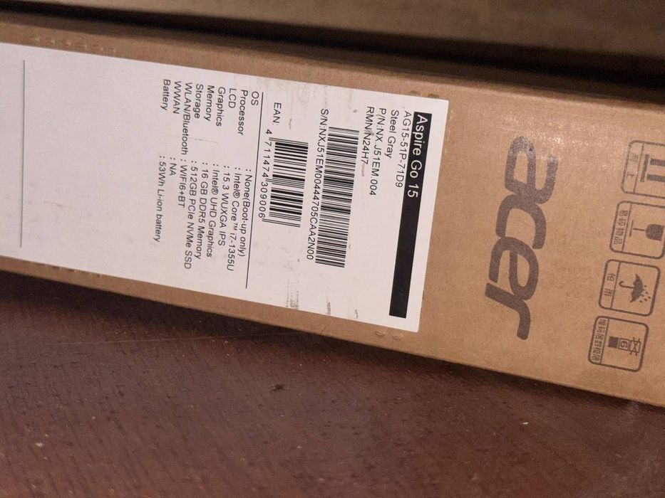 Acer nootbook 16/512gb hotra