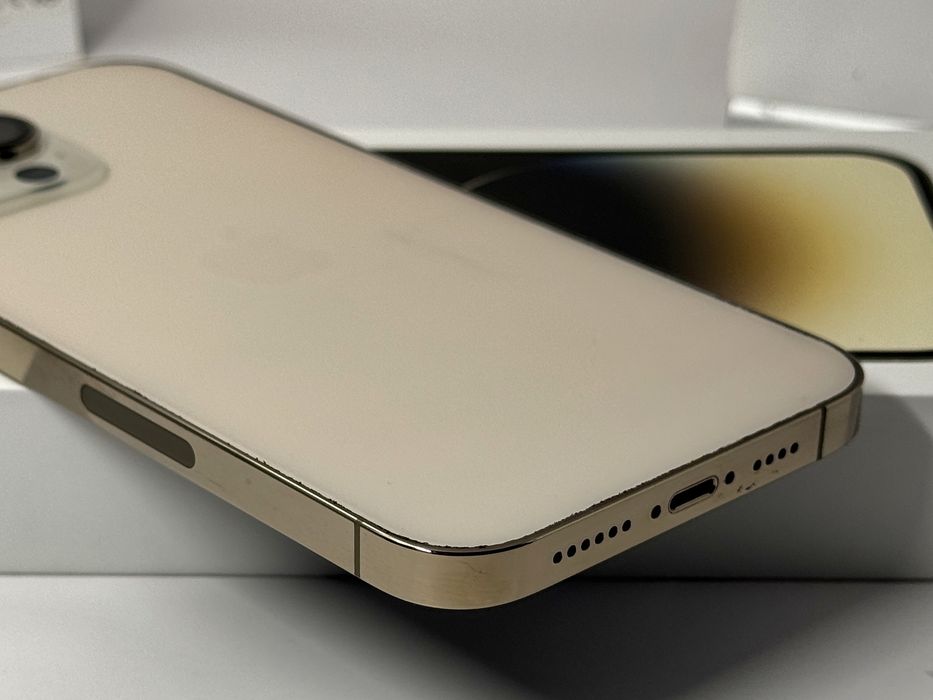 iPhone 14 Pro Max, 128GB, Gold, 100% батерия, ОТЛИЧЕН, 1г. ГАРАНЦИЯ!