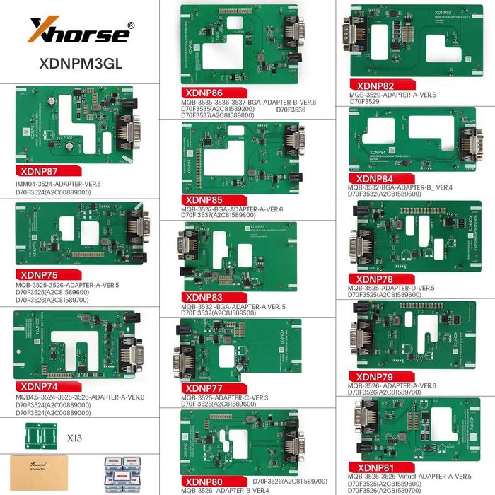 Xhorse Multi Prog Full Adapter Kit