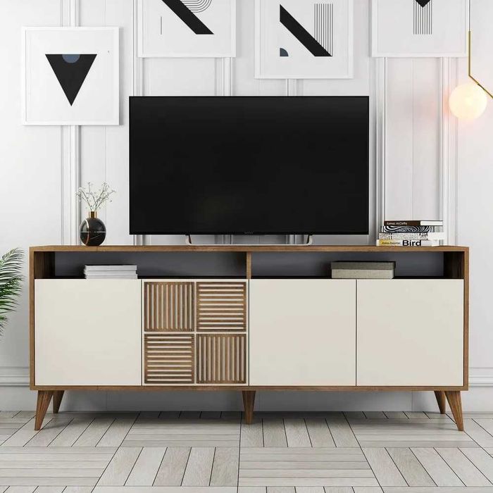 Comoda Milan cu aspect de lemn de nuc din MDF Superba Bucuresti