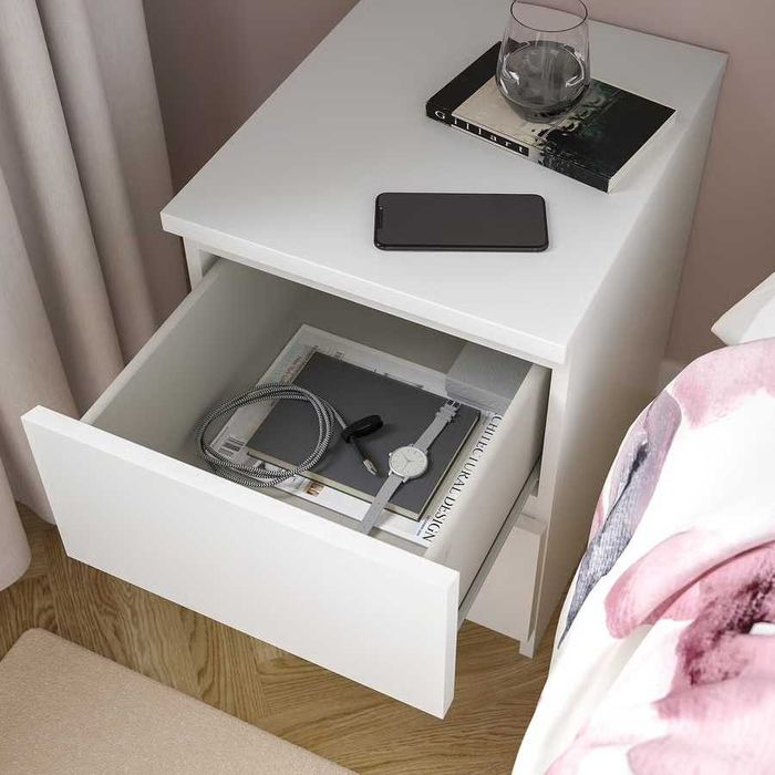 Vand 4x comoda (noptiera) Malm Ikea cu 2 sertare