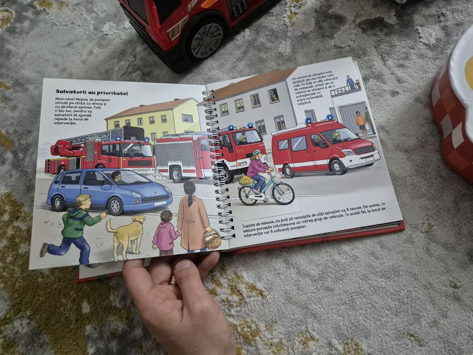 Lot set joc pompieri mașina carte puzzle