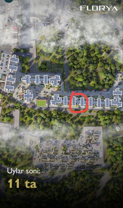 Yangi toshmiy (Floriya Residense) 1 xona