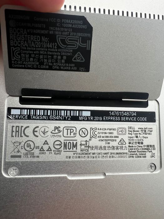 Laptop Dell XPS 15 7590 i7-9750H GTX 1650
