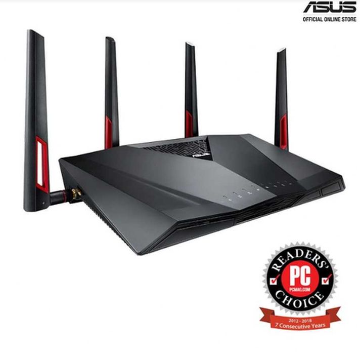 Router Wireless ASUS Gigabit RT-AC88U 1000 + 2167, 8 LAN Nou Sigilat