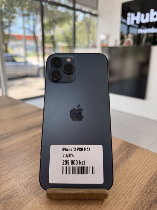 iPhone 12 Pro Max•512GB/81%ТеңізКөк Айфон 12 про Макс•512Гб/81%