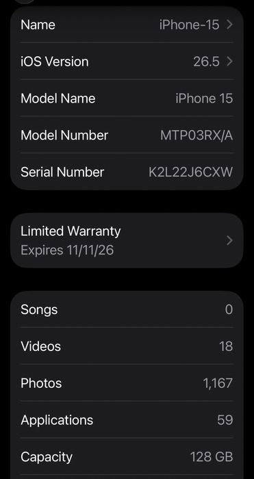 iPhone 15 128 GB Black