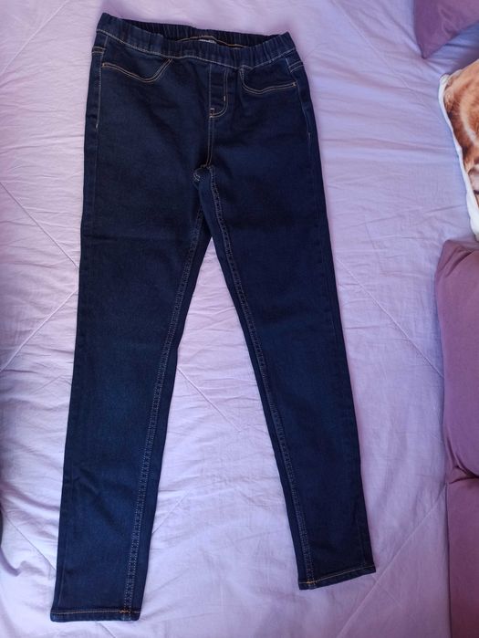 2 бр. Дълги Еластични Дънки за момиче + 1 бр. Къси Дънки, р-р 146-152