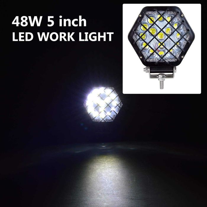 13.5 см 48W Диоден Халоген с Решетка Фар с Решетка Прожектор 12V 24V