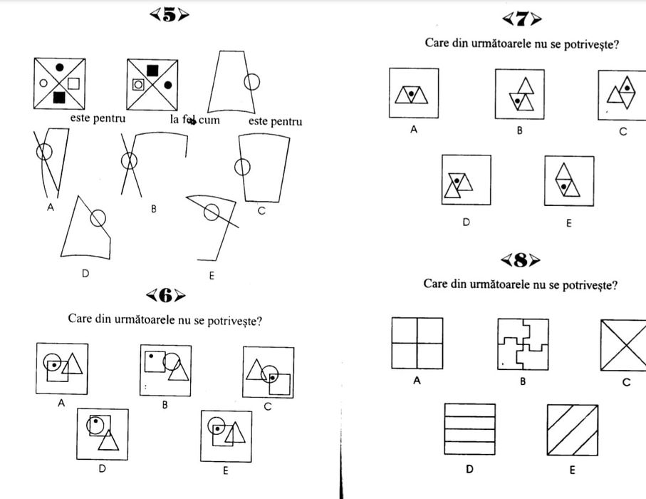 Teste grile psihologic pentru MAI/SRI/MApN/IGSU/ANP