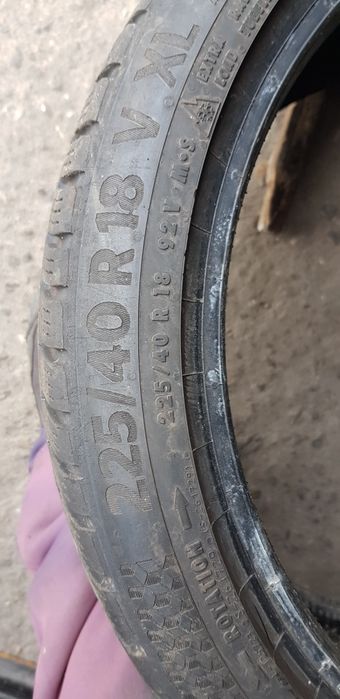 Зимни гуми-2021г.-18цола-225/40-1бр.-130лв."CONTINENTAL "