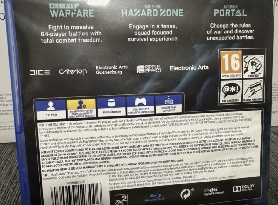 Игра PlayStation / Battlefield 2042 PS4 PS5