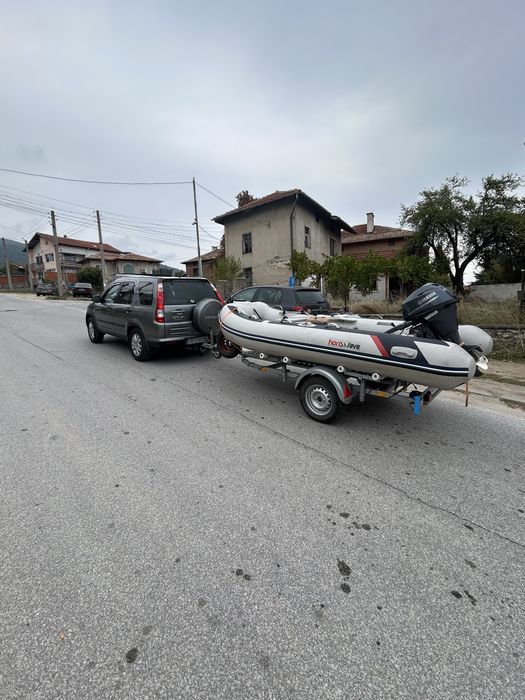 Лодка Honda 3.5/ Двигател ямаха 15/ Колесар