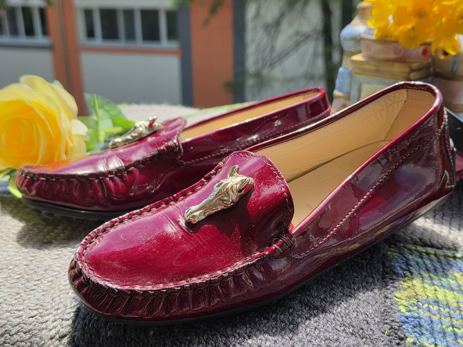 Aigner мокасини естествена кожа и лак