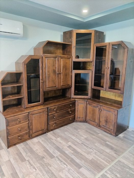 Ъглова секция масив чам и тв. шкаф
