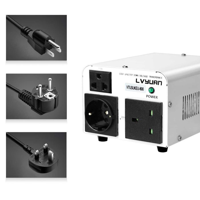 Transformator Tensiune LVYUAN 800W Convertor 110V la 220V si 220V la 110V Step Up Down Tehnologie Toroidala Silentios Prize US EU UK Japonia 800 Wati