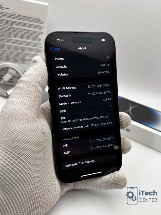 iPhone 14 Pro, 128GB, Black, 100% батерия, КАТО НОВ, ГАРАНЦИЯ!