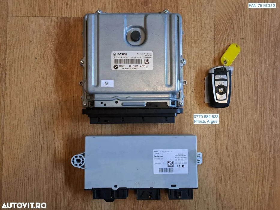 Kit set pornire BMW X5 X6 E70+LCI E71 calculator motor unitate CAS 4 cheie originala