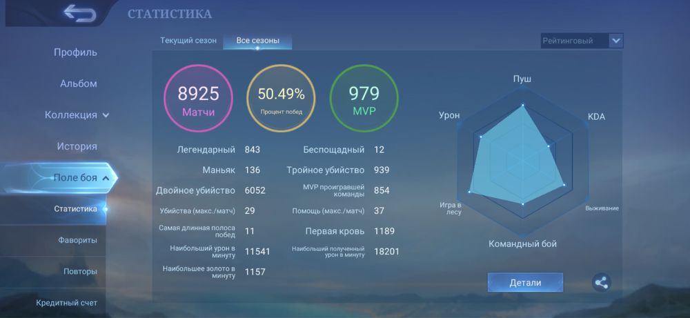 Продам аккаунт mobile legends