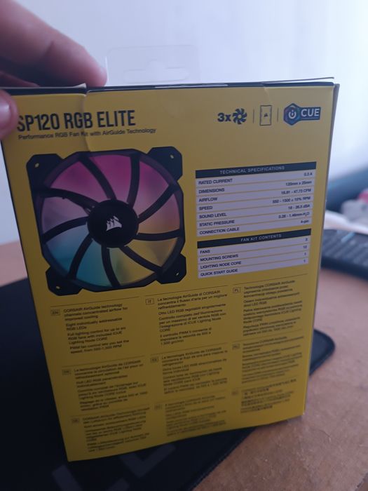 Fan urî / ventilatoare PC 120mm rgb corsair