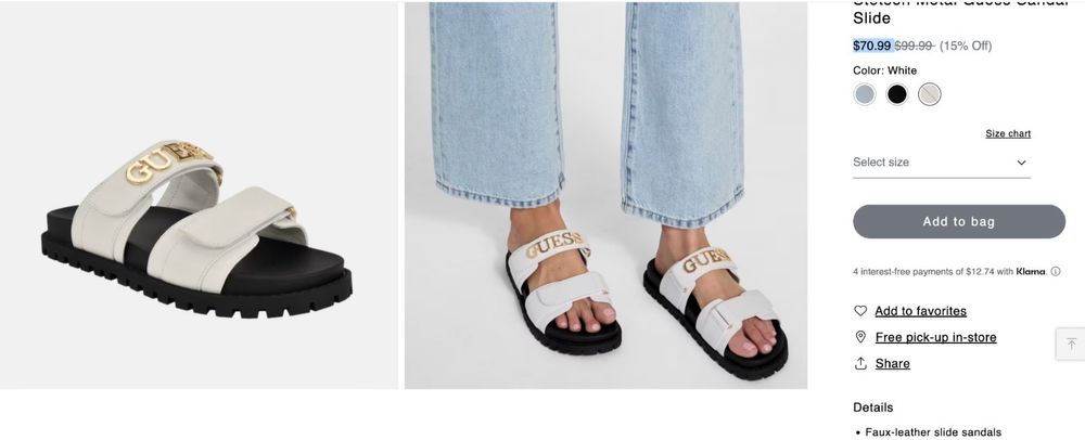 Сандали 37 размер, бренд guess