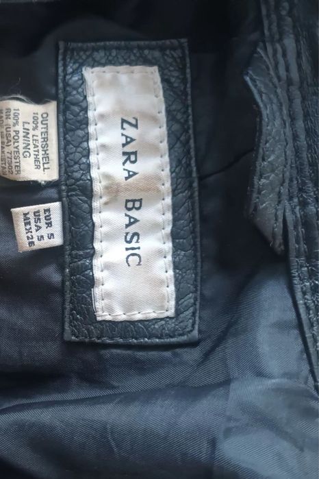 Дамско кожено яке лак от Zara