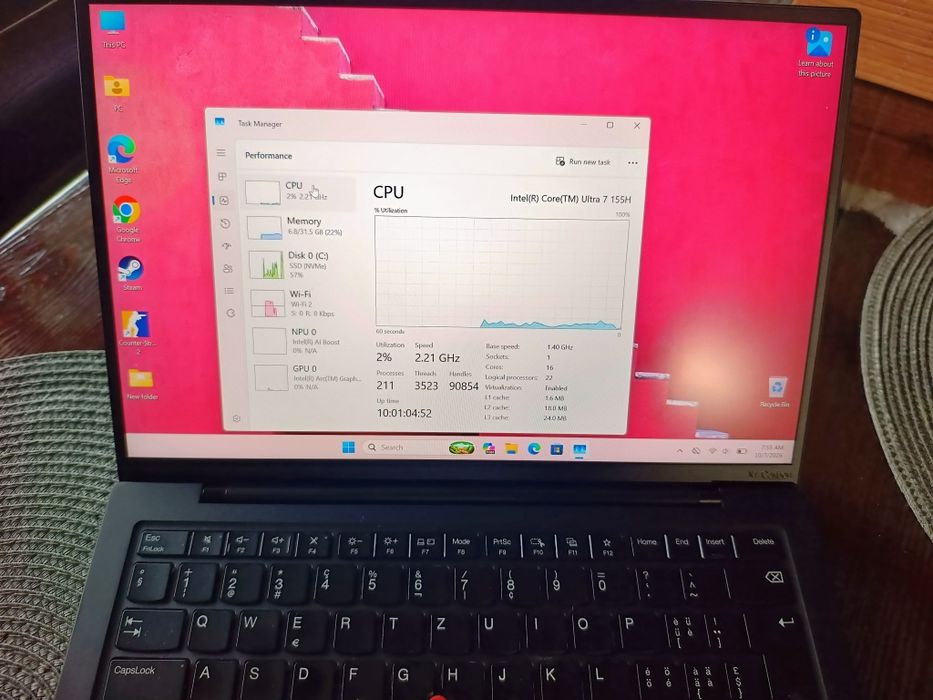 Vand laptop Lenovo X1 Carbon Gen 12 Intel Ultra 7