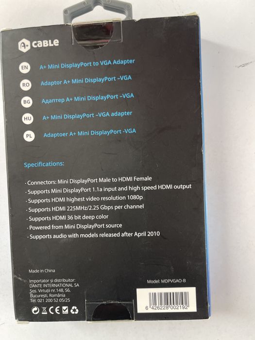 Displayport mini adaptor