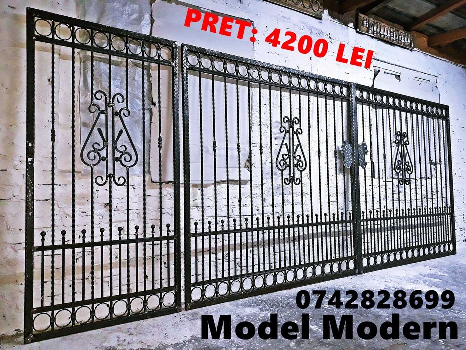 OFERTĂ! Porti Din 100% Fier Forjat Si Tabla Traforata De Vanzare