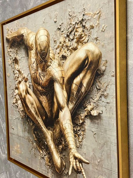 Tablou 3D Spiderman Gold- Beyond the Frame