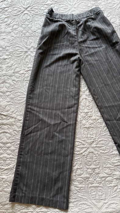 Черен панталон с широк крачол