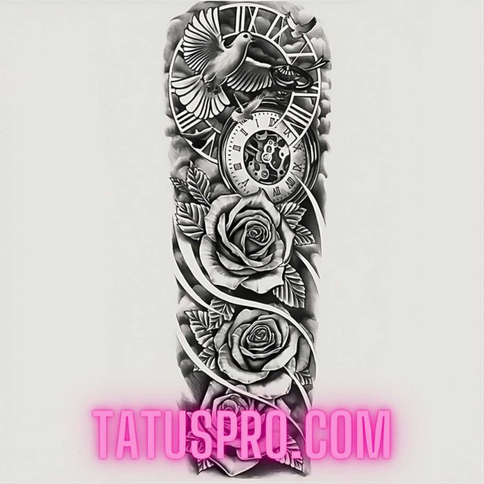 Временна татуировка ”Tempus fugit” | Бърза доставка | TatusPro.com
