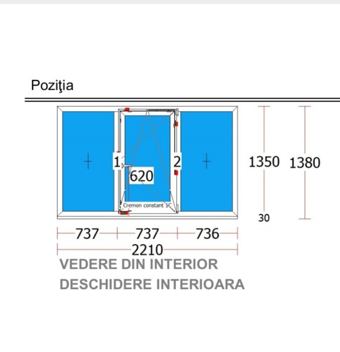 Tâmplărie termopan nouă