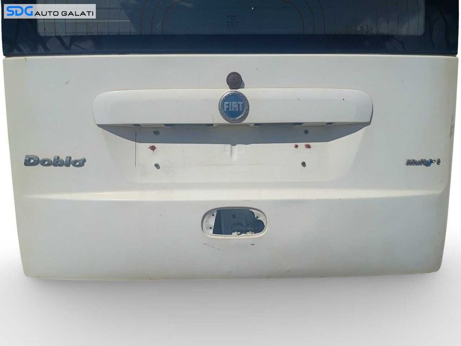 Hayon Haion Portbagaj Dezechipat cu Luneta Geam Sticla Fiat Doblo Van 2002 - 2010 Culoare Alb [LN0222]