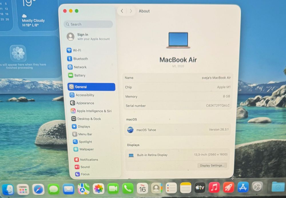 MacBook Air 13” 2020 - 258GB