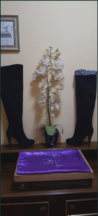 Замшевые Сапоги Ботфорты 37р