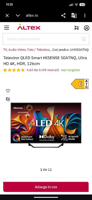 Televizor Hisense 126 cm