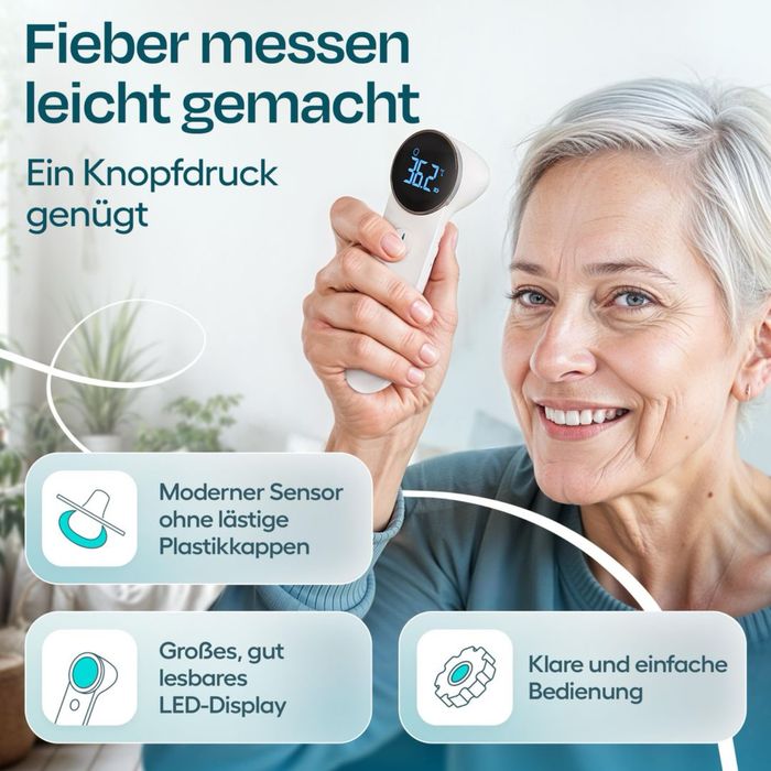 Termometru smart digital 3 în 1 pentru ureche și frunte fără contact