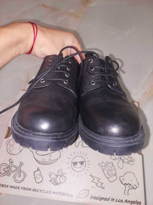 Обувки от естествена кожа Mango