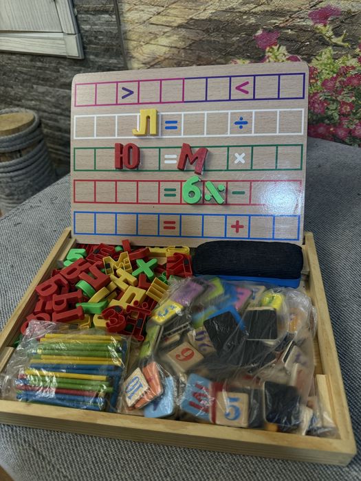 Детская доска для мела и магнитная