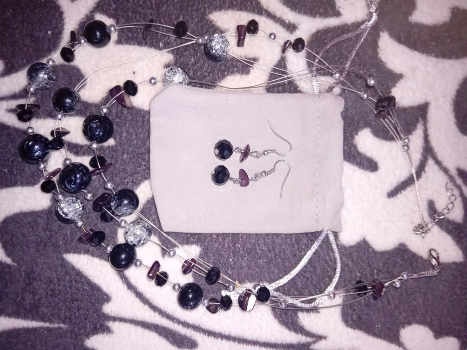 Bijuterii argint chihlimbar plus gablonț