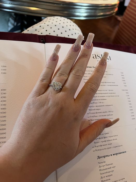 Кольцо ЭПЛ бриллиант 2,14 карата СЕРДЦЕ