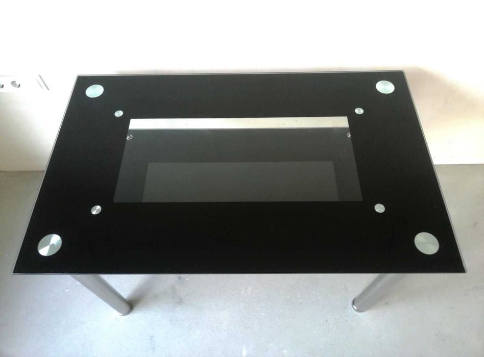 Комплект Кухненска стъклена и холна стъклена маса